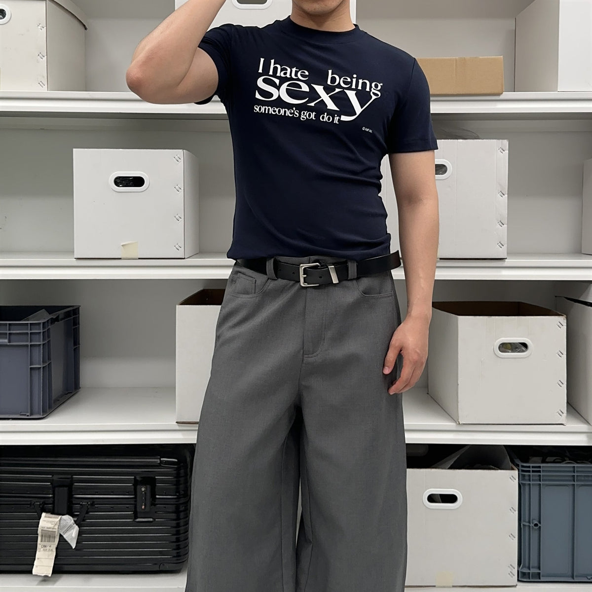 Letter-Print Short-Sleeve T-Shirt - Notkicks