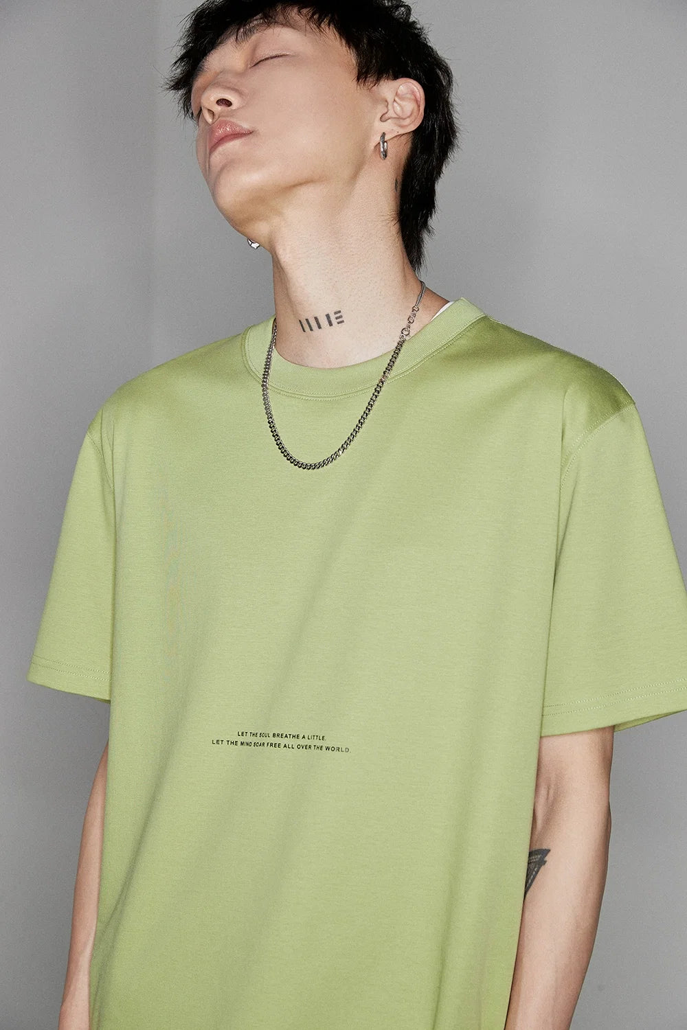 Color Block Letter Print Standard Tee - Notkicks