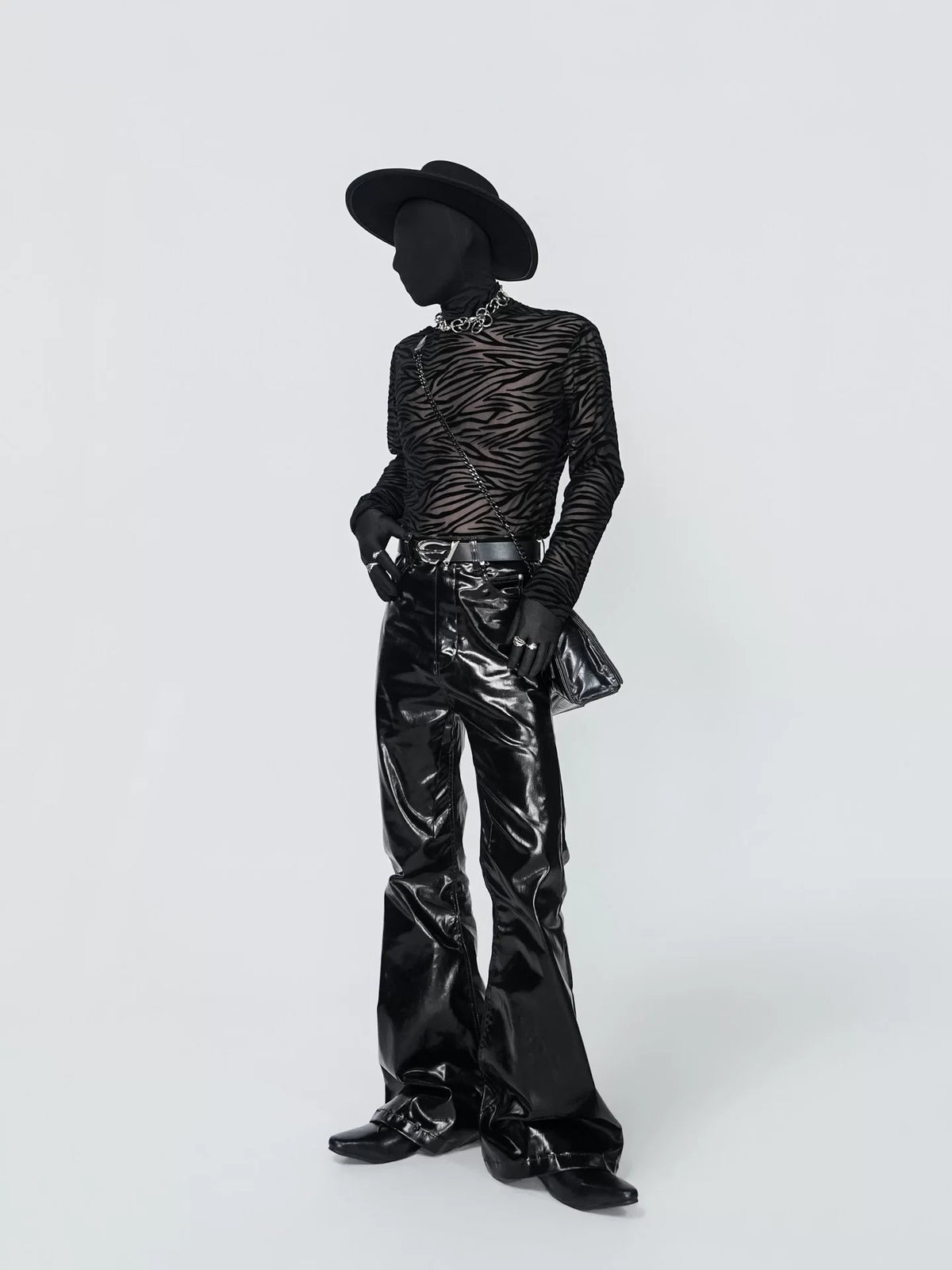 Nocturne Static Sheer Zebra Turtleneck - Notkicks