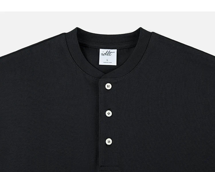 Core Crest Short-Sleeve Henley Tee - Notkicks