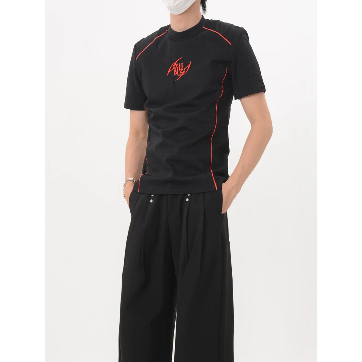 Crimson Circuit Fitted Tee - Notkicks