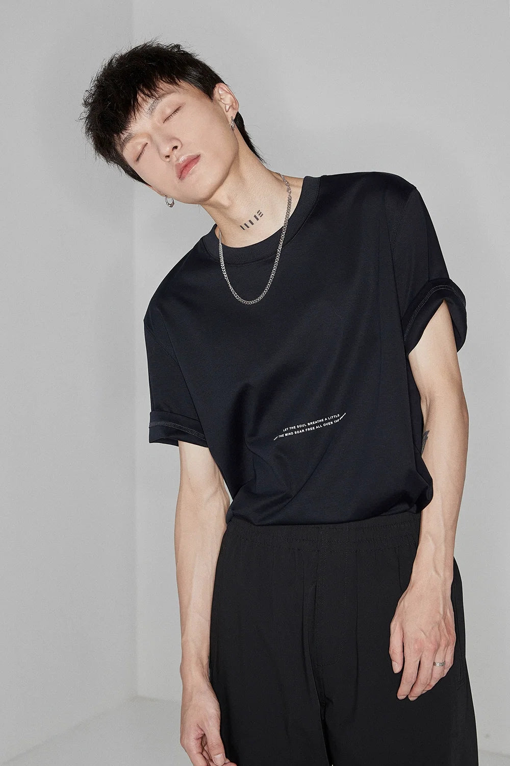 Color Block Letter Print Standard Tee - Notkicks