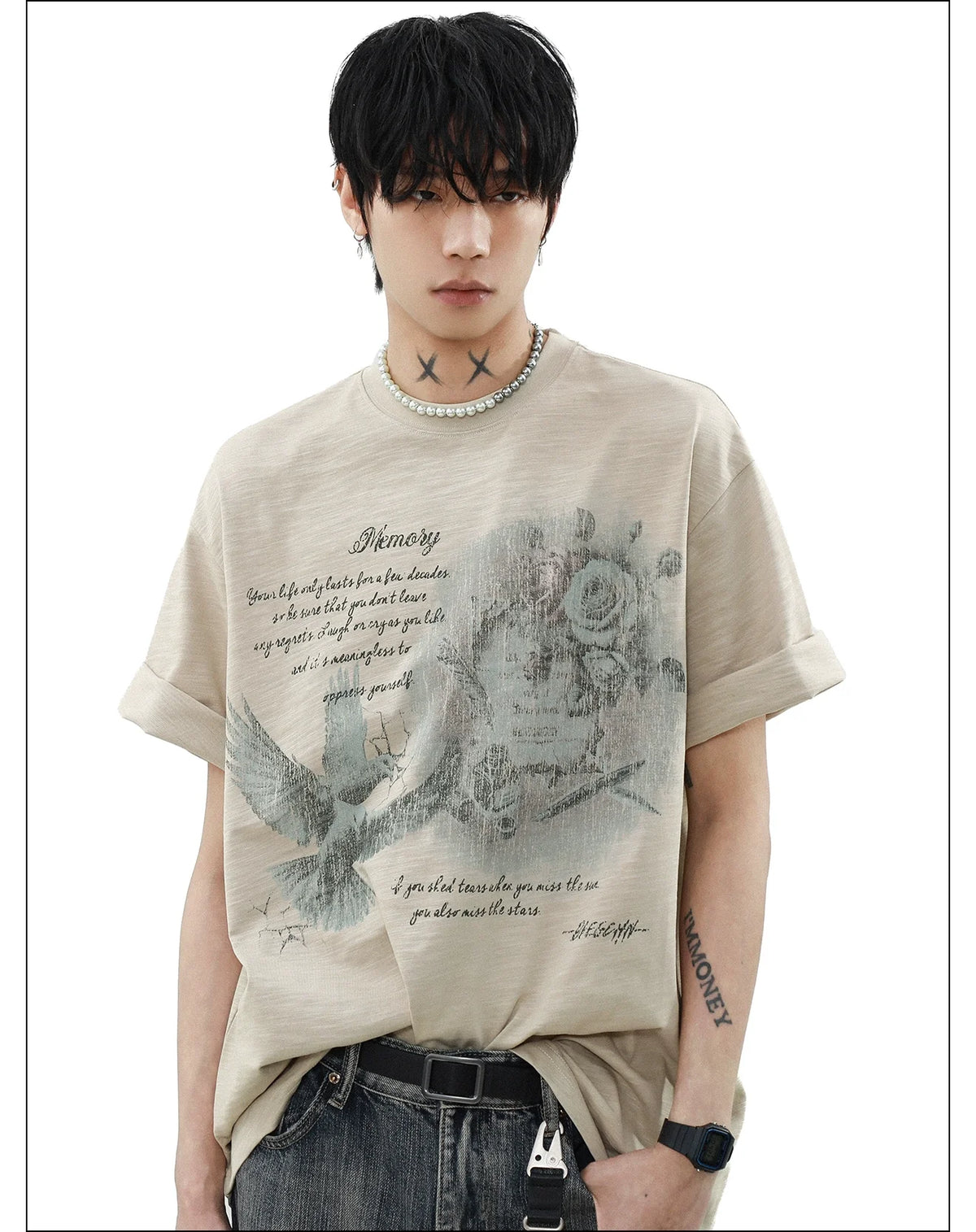 Faded Memory Dove Graphic Tee - Notkicks
