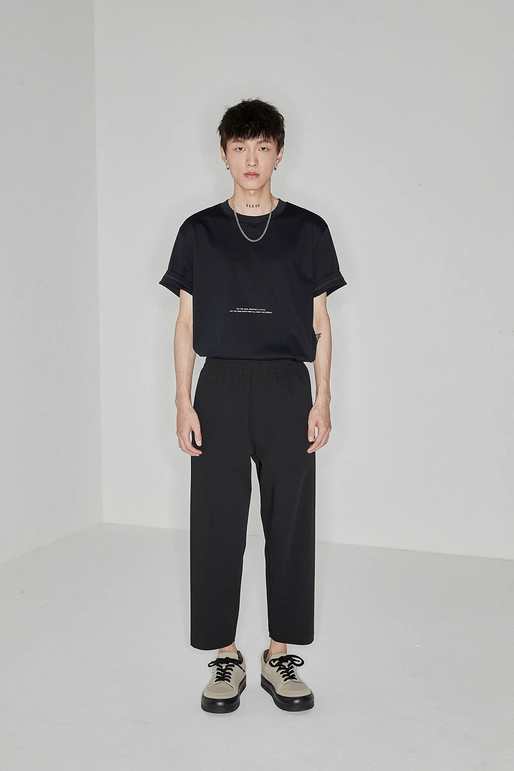 Color Block Letter Print Standard Tee - Notkicks