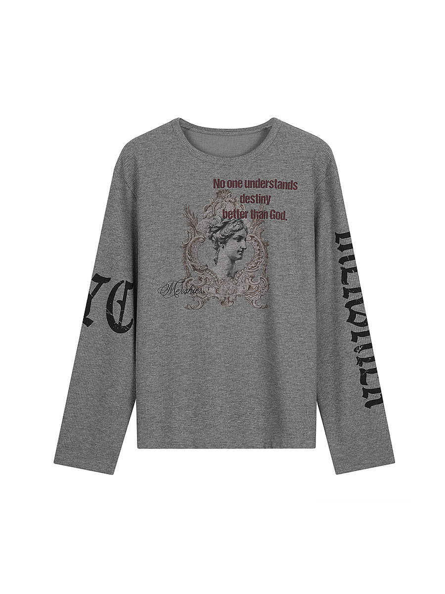 Men's Waffle Oversized Long-Sleeve Tee - Notkicks
