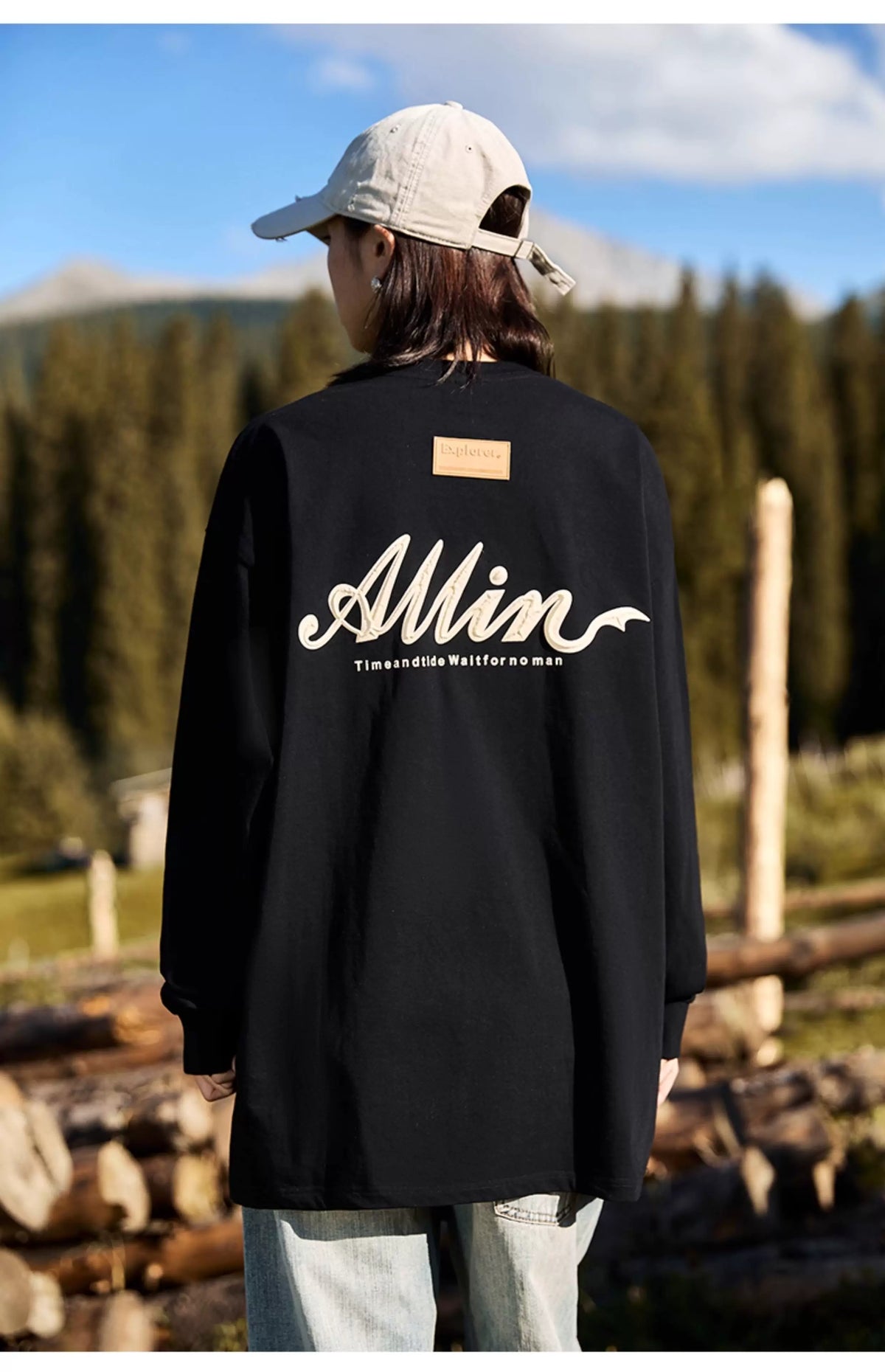 Alpine Script Graphic Long Sleeve Tee - Notkicks