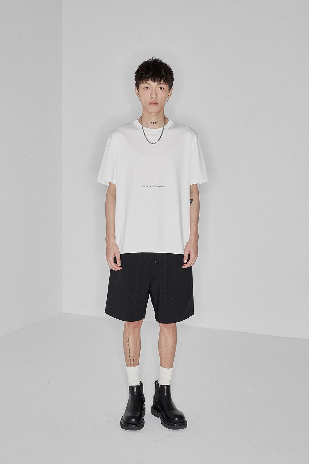 Color Block Letter Print Standard Tee - Notkicks