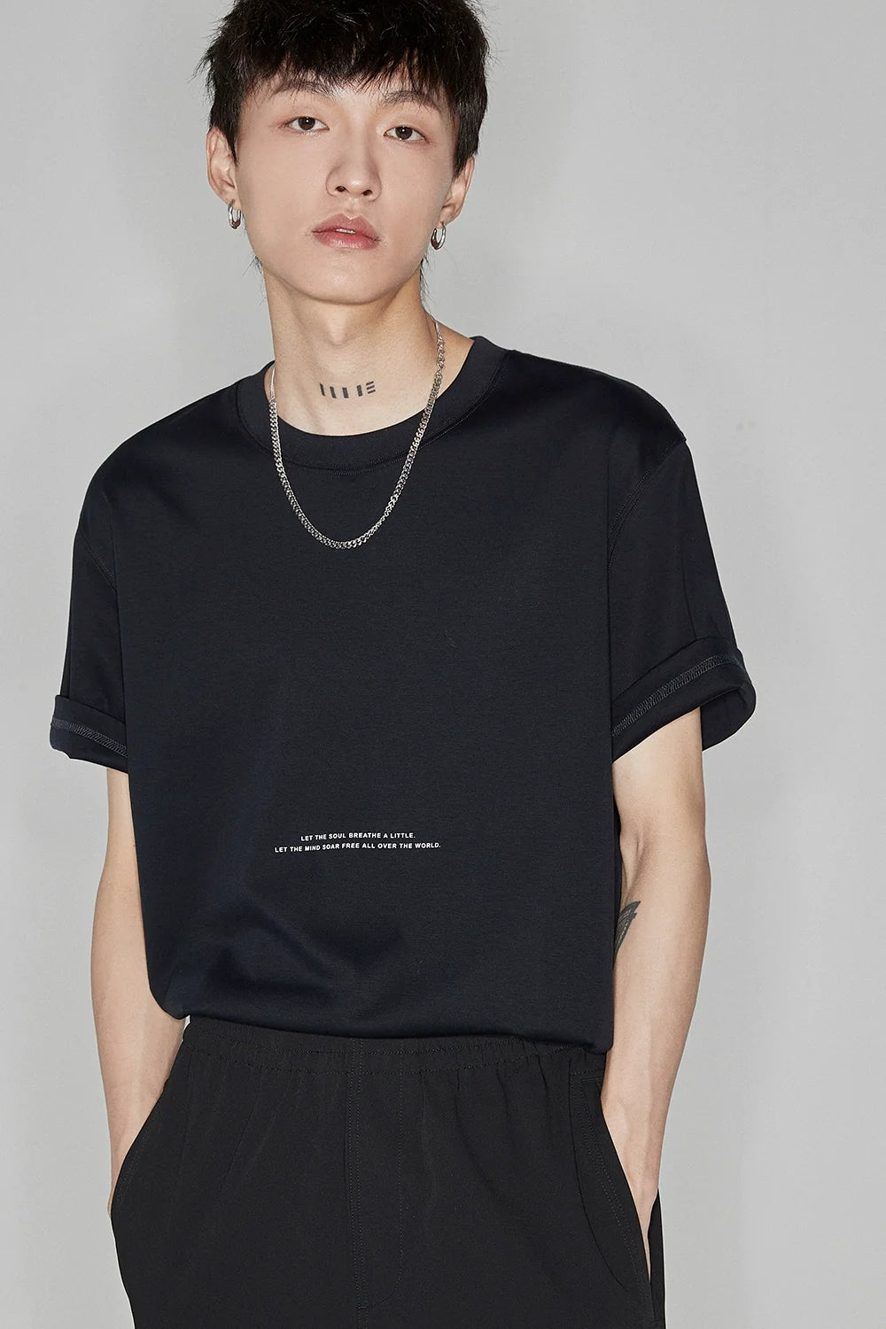 Color Block Letter Print Standard Tee - Notkicks