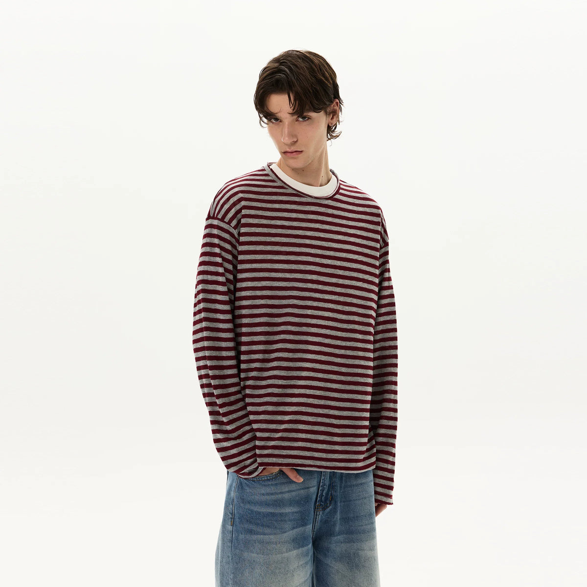 Tide Slouch Stripe Long Sleeve Tee - Notkicks