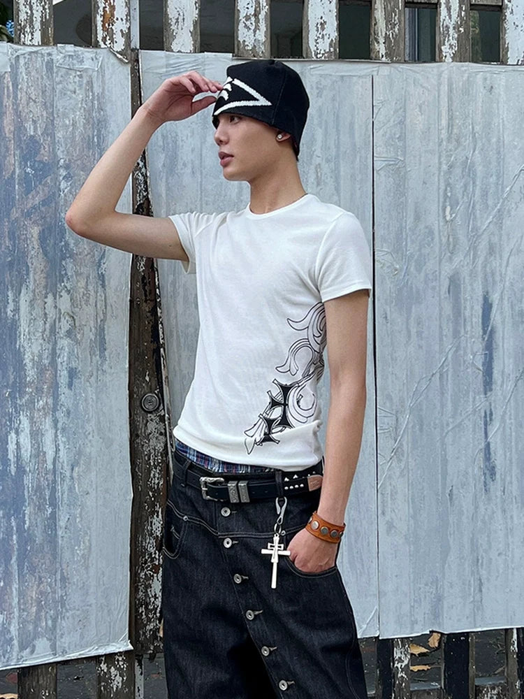Tattoo Graphic Fitted T-Shirt - Notkicks