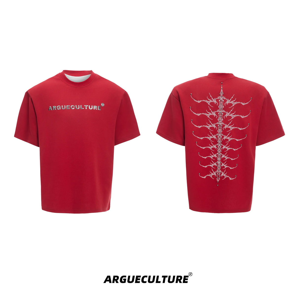 Spine Crystal Grey Graphic Tee - Notkicks