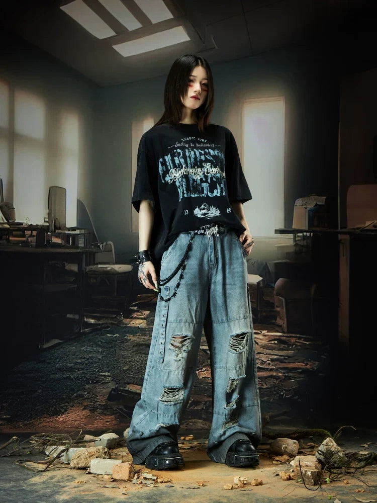 Nebula Varsity Oversize Graphic Tee - Notkicks
