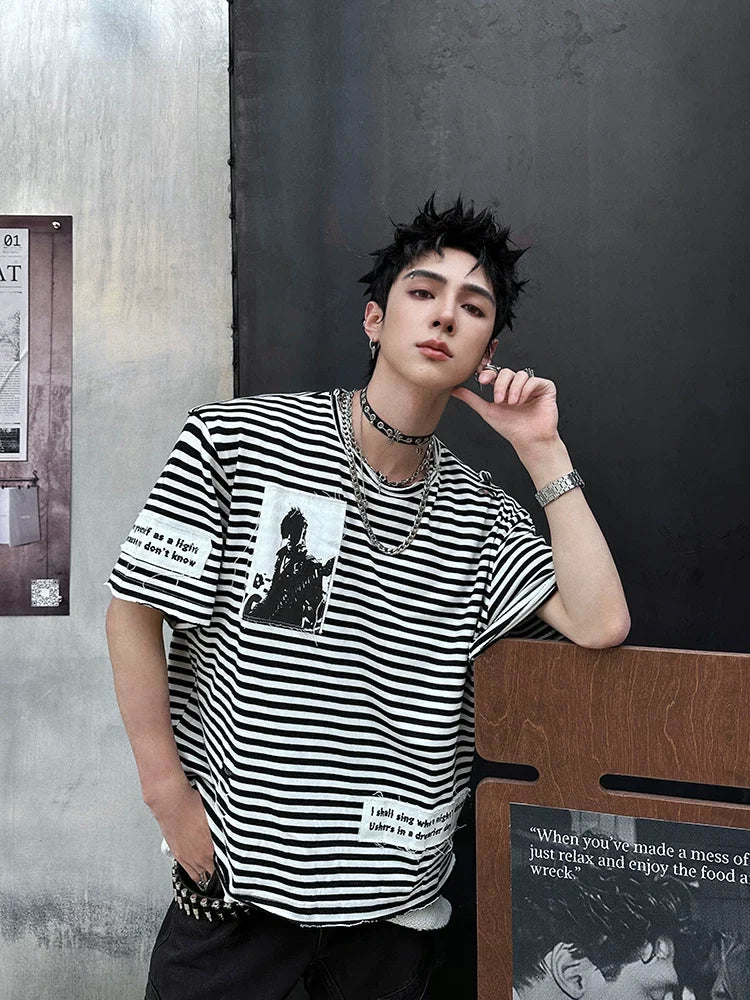 Razor Hymn Striped Relic Tee - Notkicks