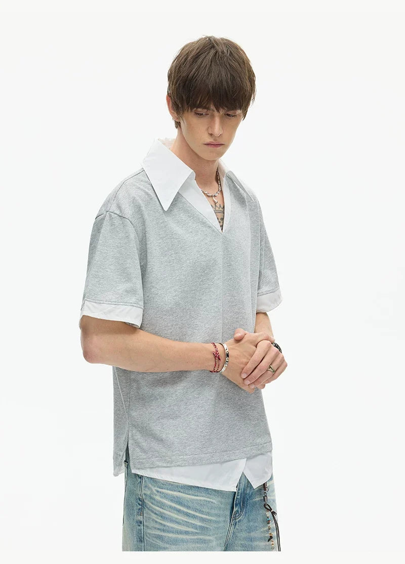 Frost Layered Collar Polo Tee - Notkicks