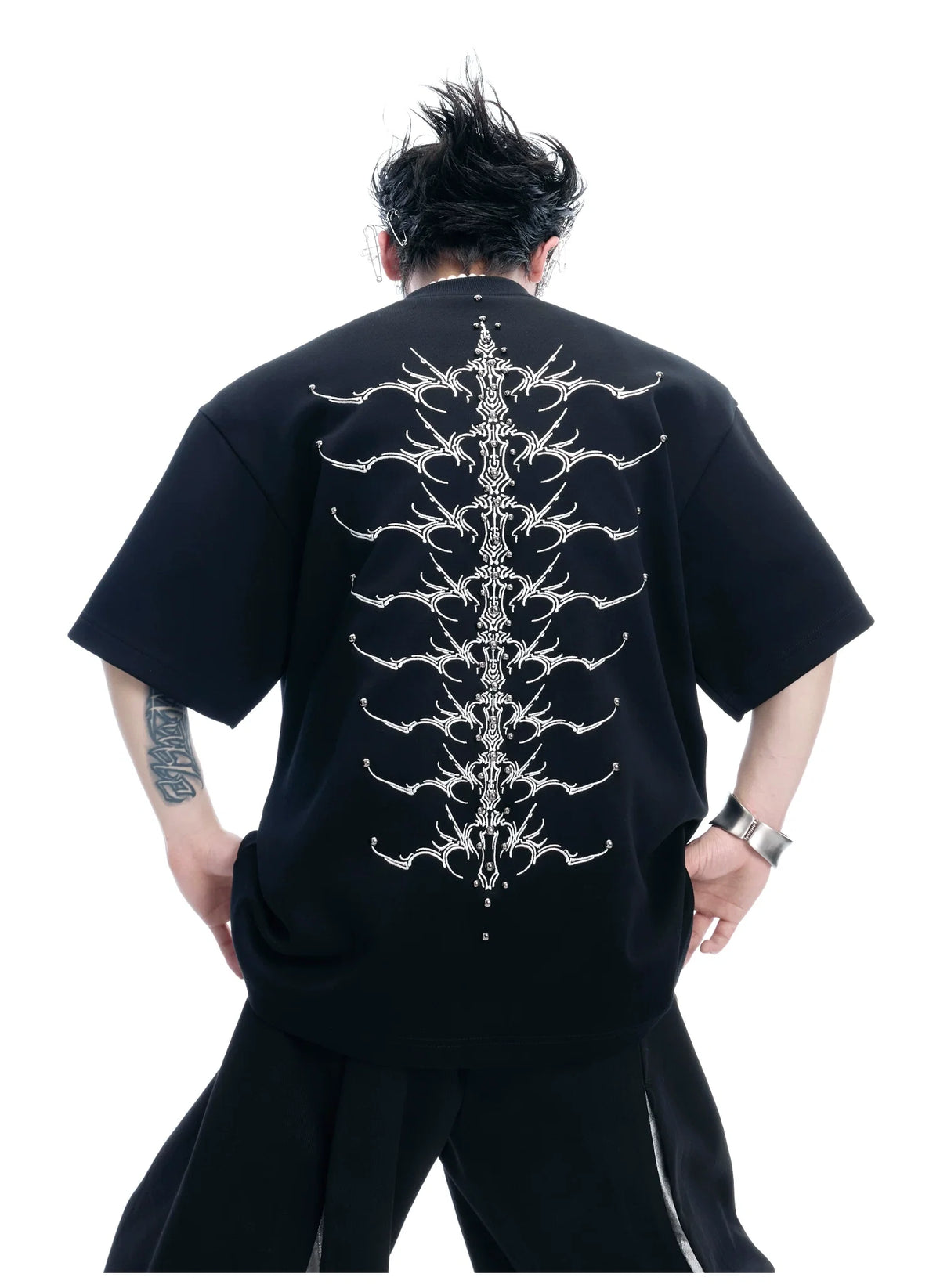 Spine Crystal Grey Graphic Tee - Notkicks