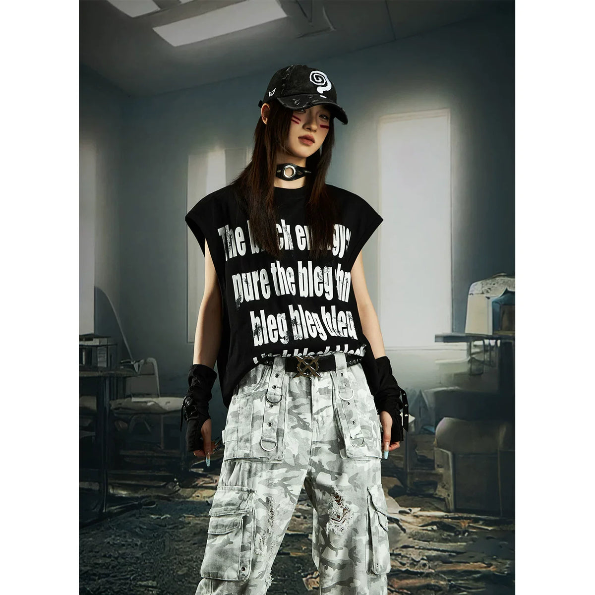 Black Energy Statement Muscle Tee - Notkicks