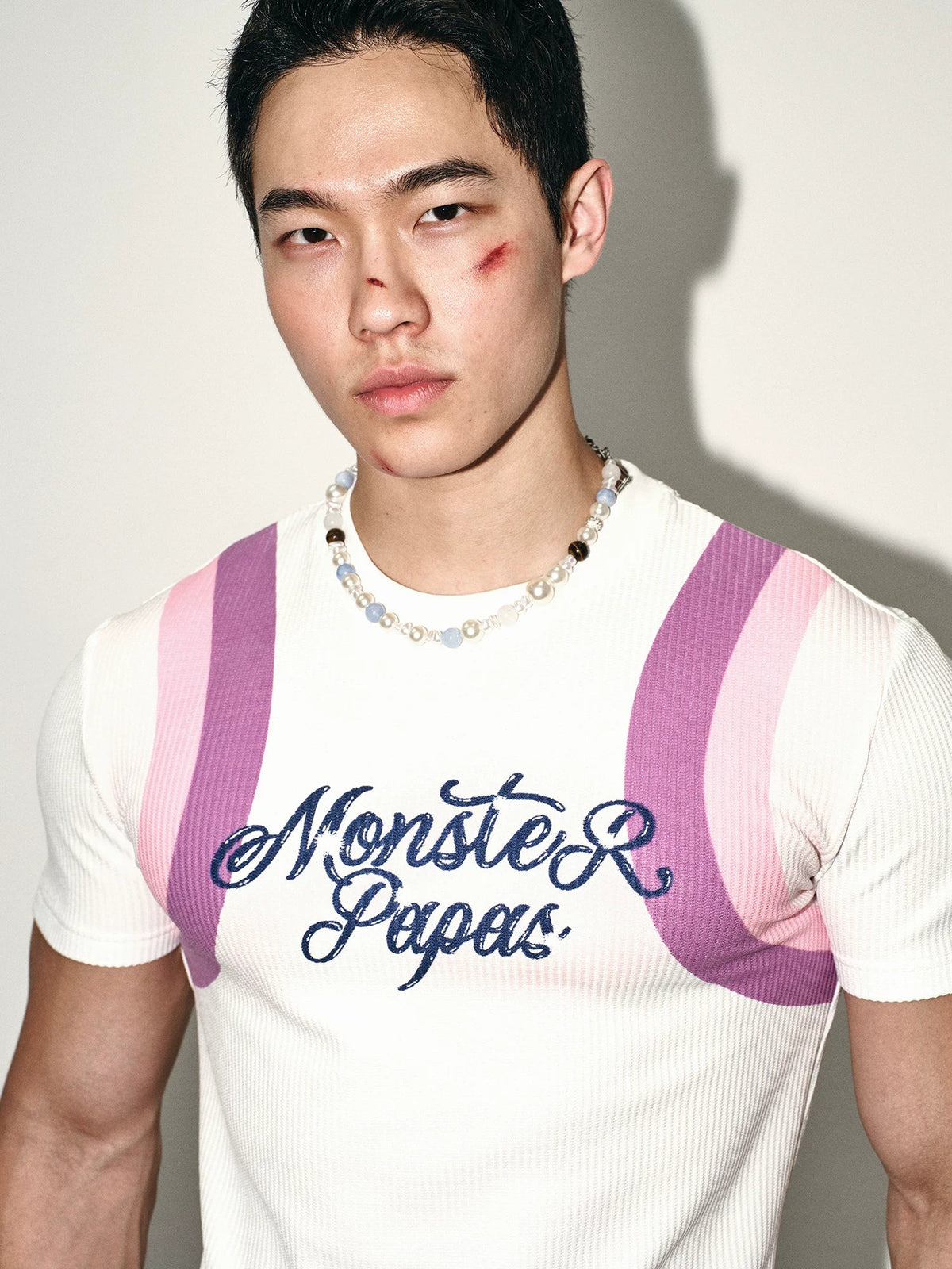 White Suspender Graphic Tee - Notkicks