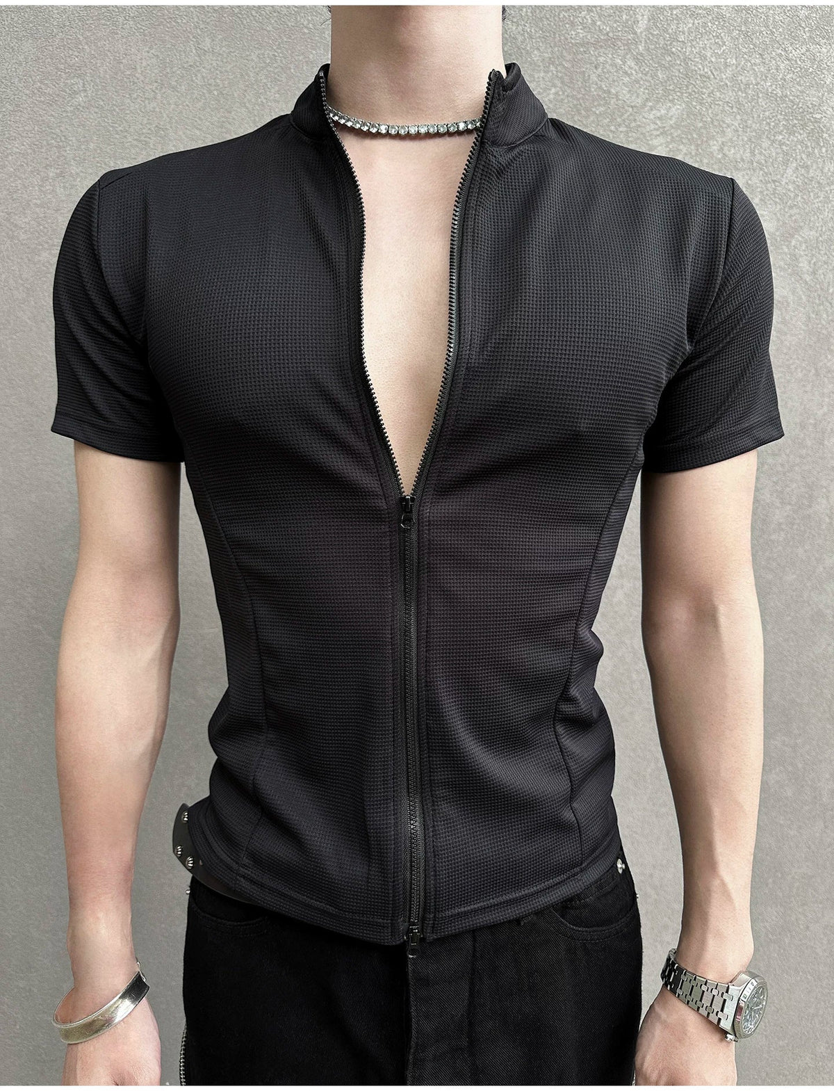 Frostgrid Sculpt Zip Mock Tee - Notkicks