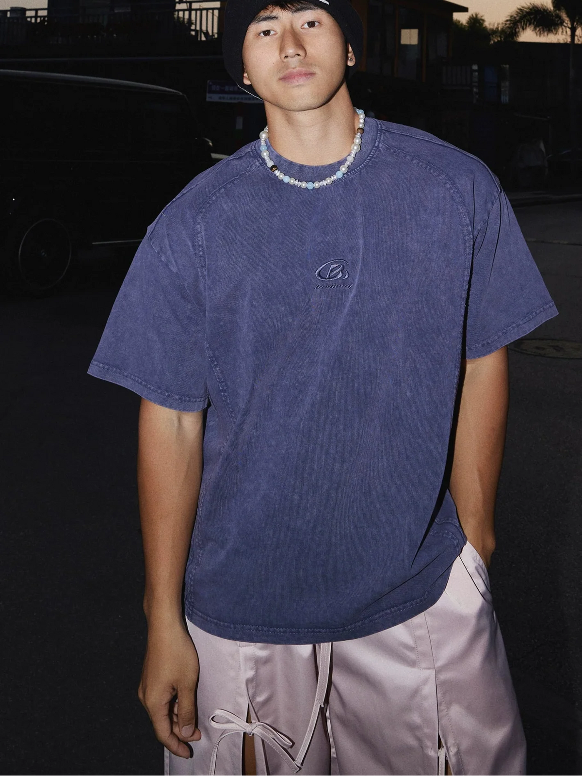 Pewterwash Garment-Dyed Logo Tee - Notkicks