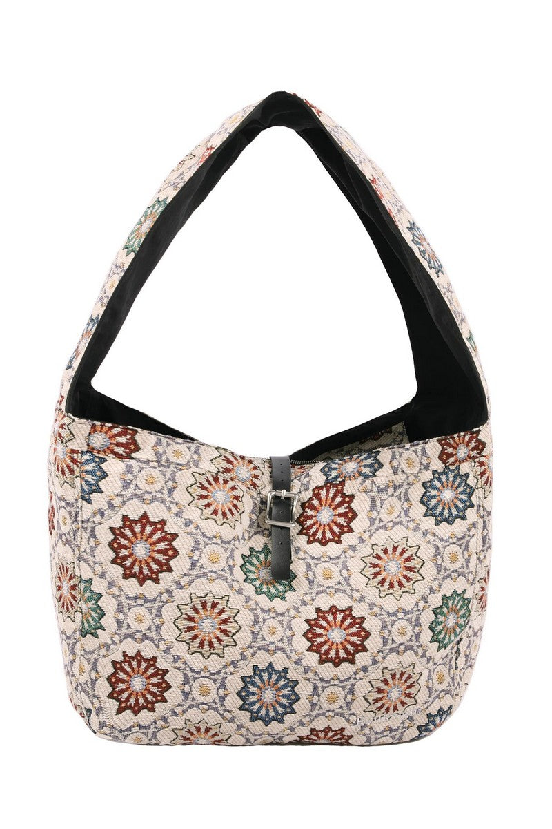 Jacquard Embroidered Crossbody Bag - Notkicks