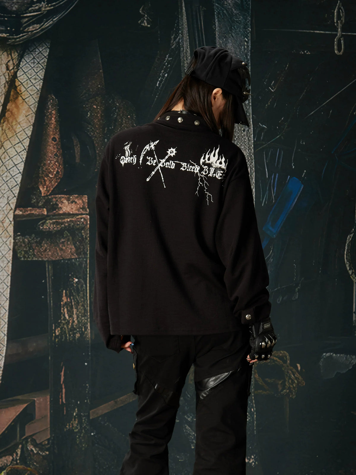 Reaper Crown Sigil High‑Neck Tee - Notkicks