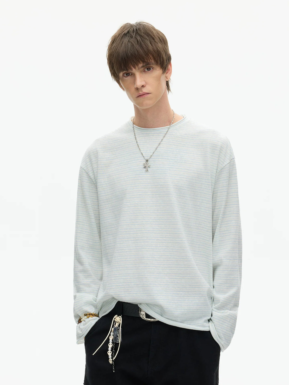 Tidal Stripe Layered Long Sleeve Tee - Notkicks