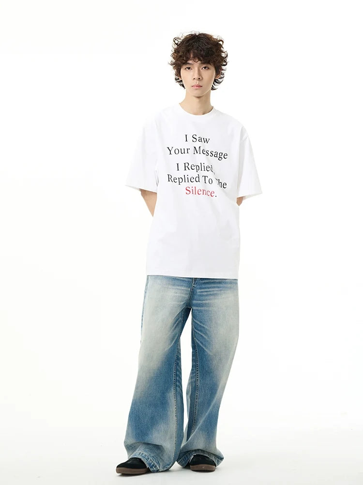 Silence Message Graphic T-Shirt - Notkicks