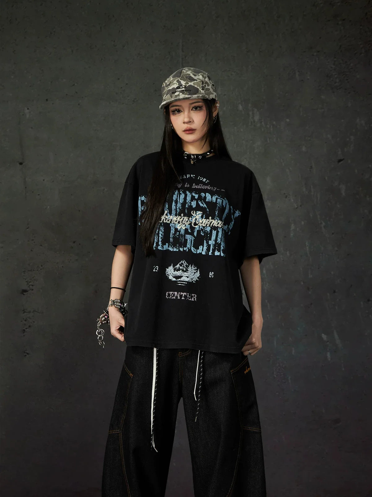 Nebula Varsity Oversize Graphic Tee - Notkicks