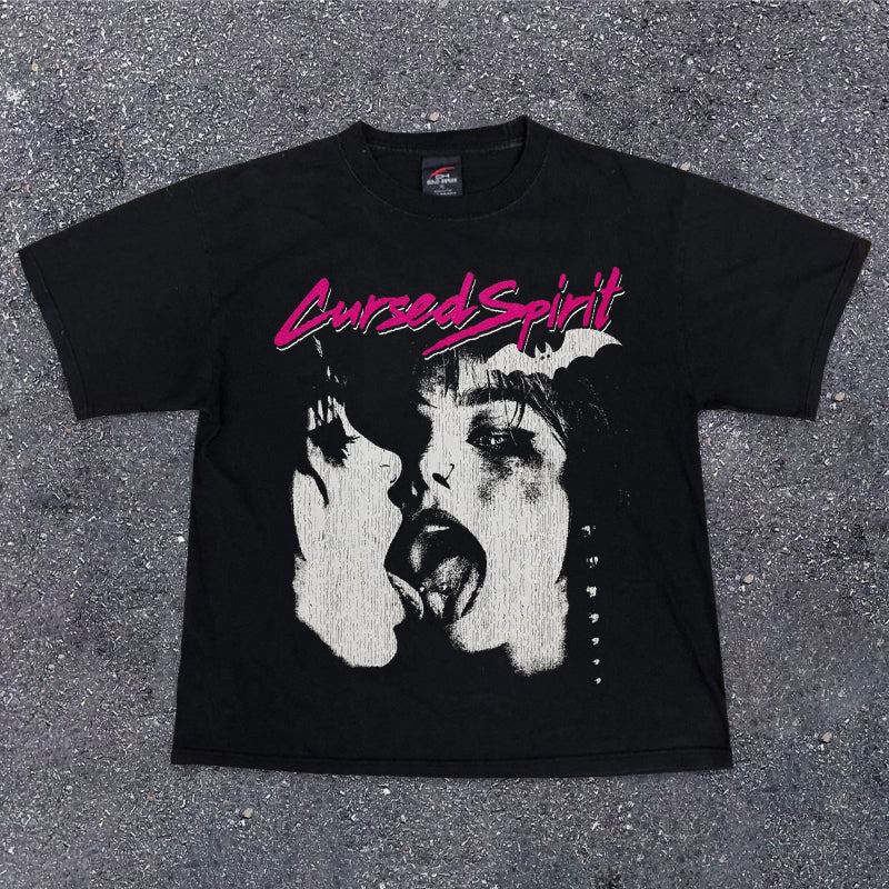 Cursed Spirit Neon Kiss Tee - Notkicks