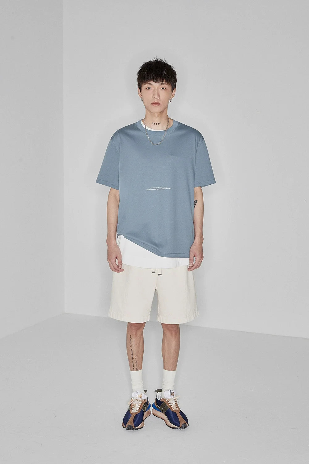 Color Block Letter Print Standard Tee - Notkicks