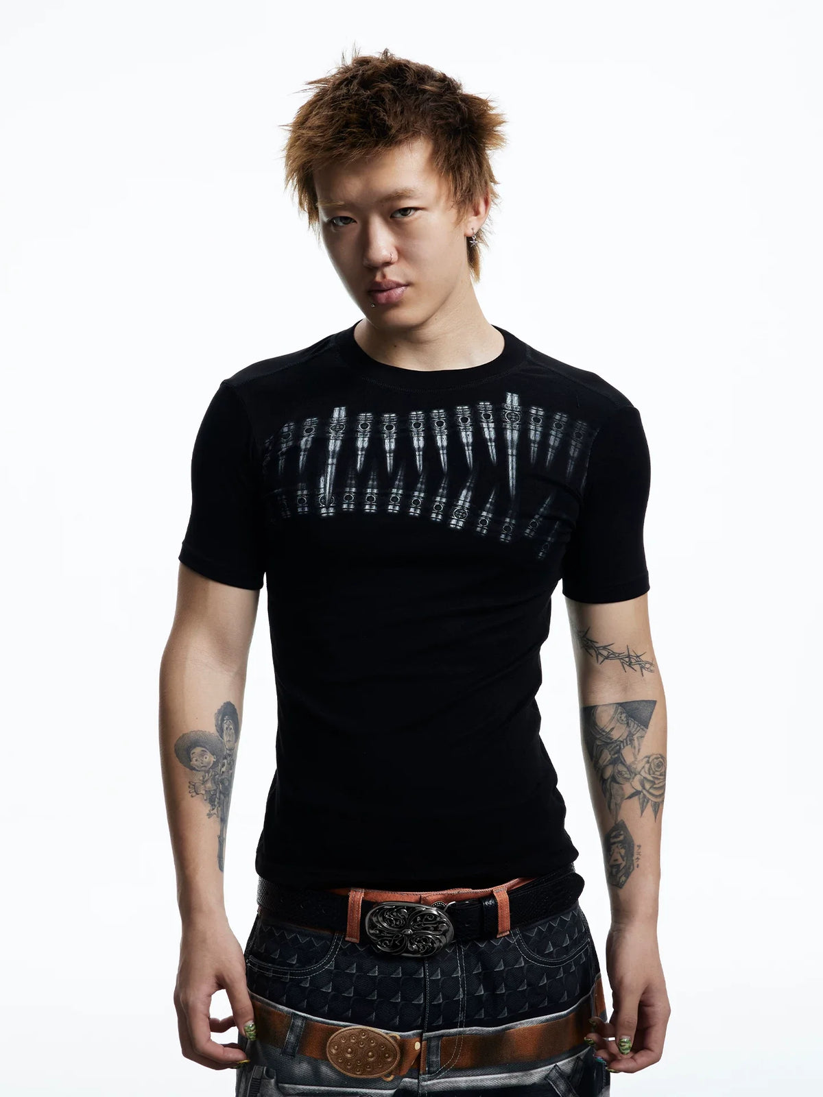 Graphic Teeth Print Slim Fit T-Shirt - Notkicks