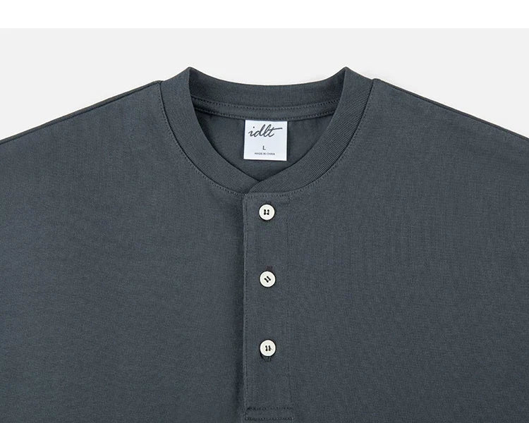 Core Crest Short-Sleeve Henley Tee - Notkicks