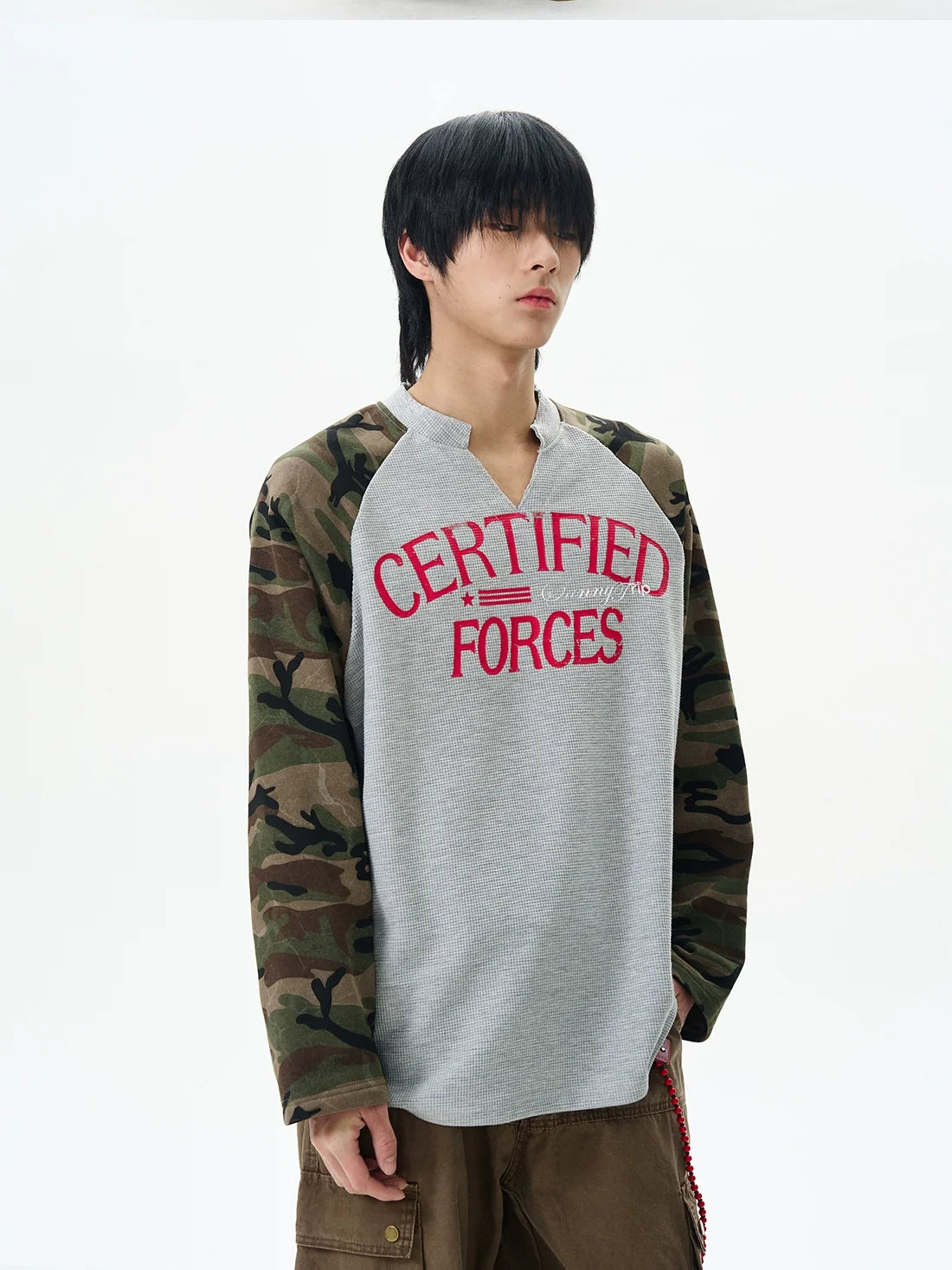 Camo Forces Varsity Henley - Notkicks
