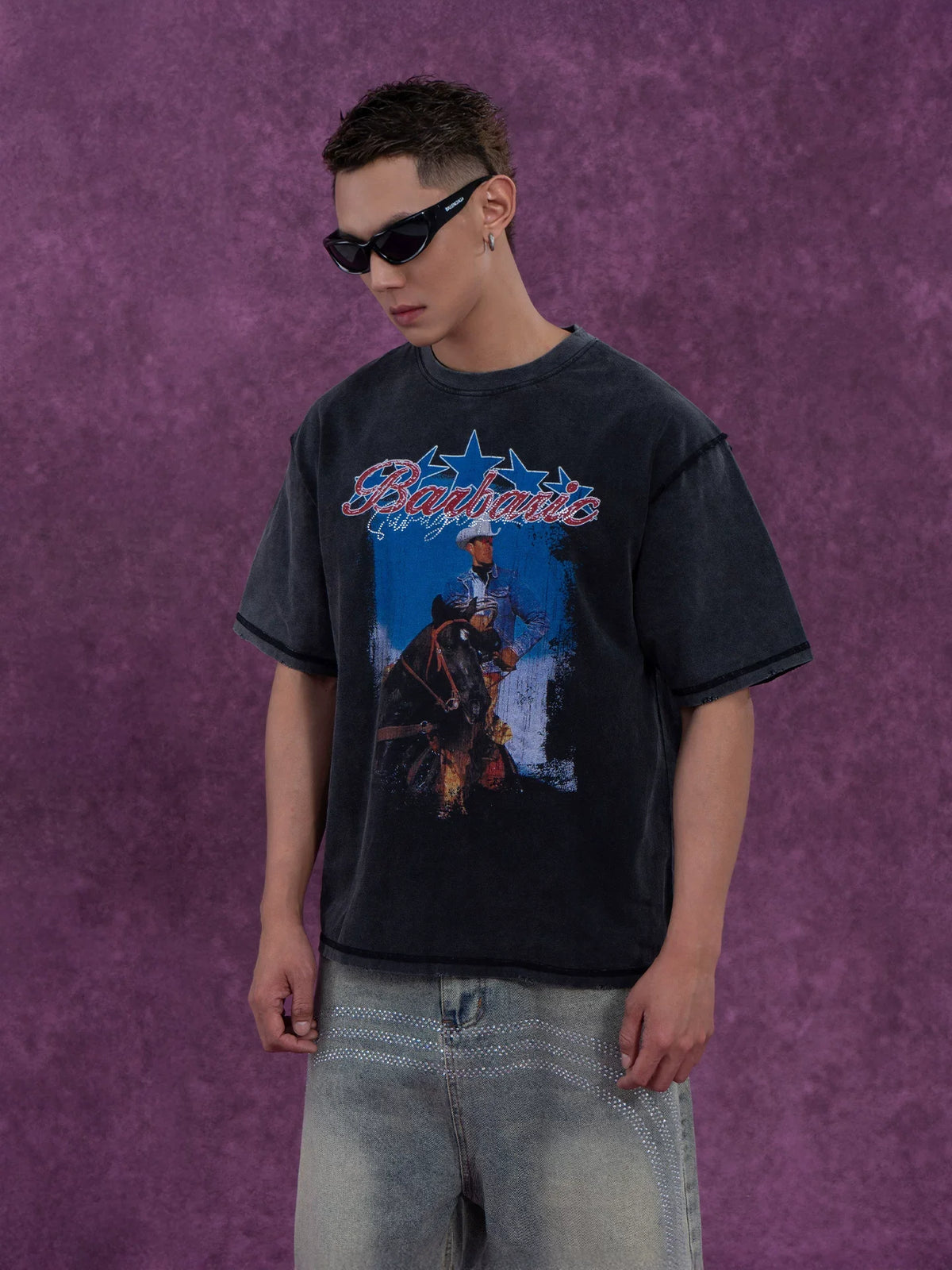 Barbaric Rodeo Vintage Wash Graphic Tee - Notkicks