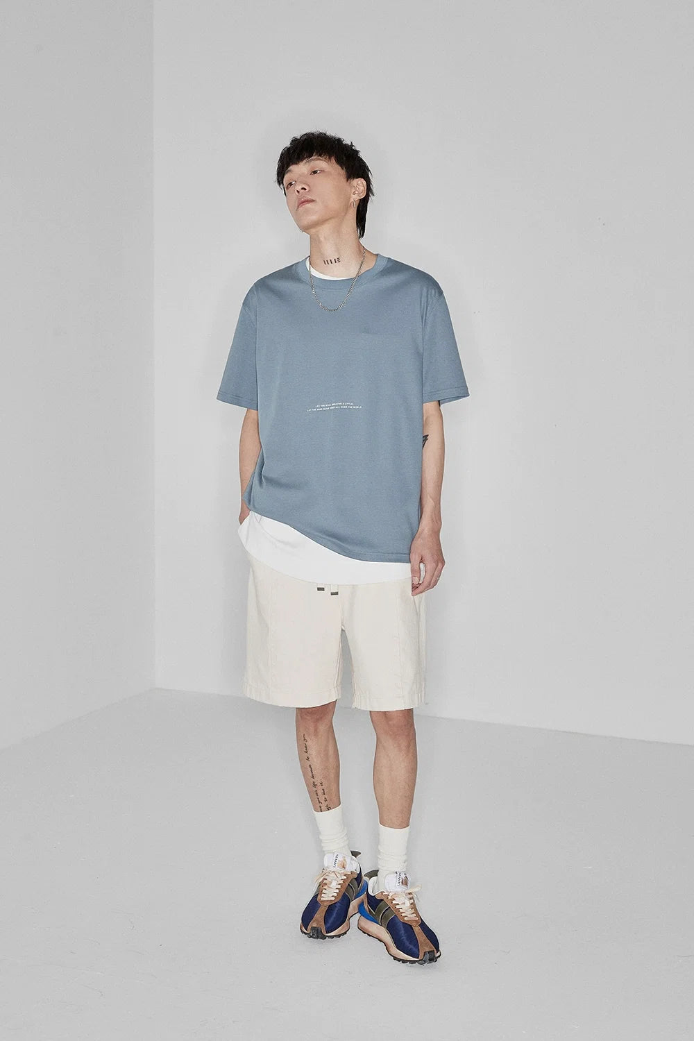 Color Block Letter Print Standard Tee - Notkicks