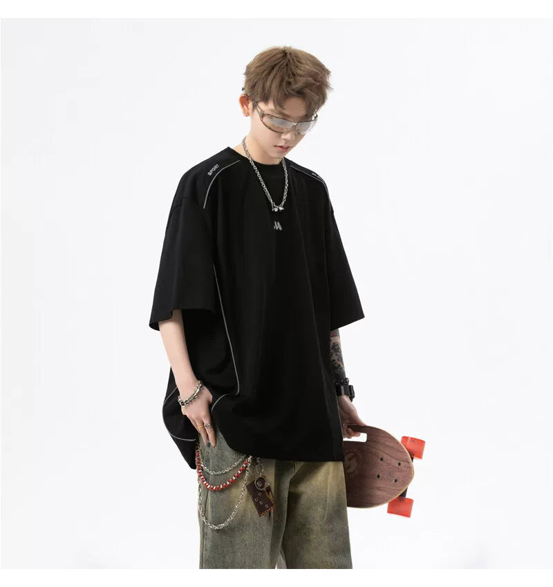 Midnight Circuit Oversized Tech Tee - Notkicks