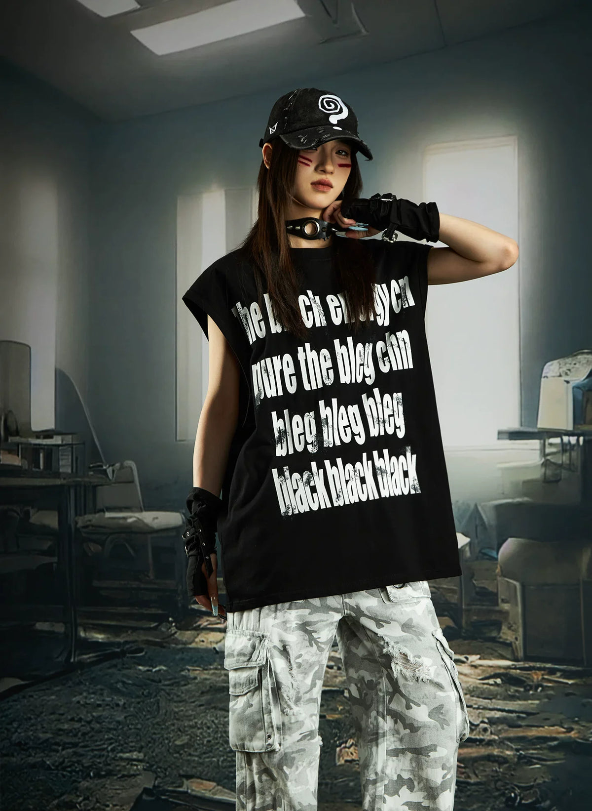 Black Energy Statement Muscle Tee - Notkicks
