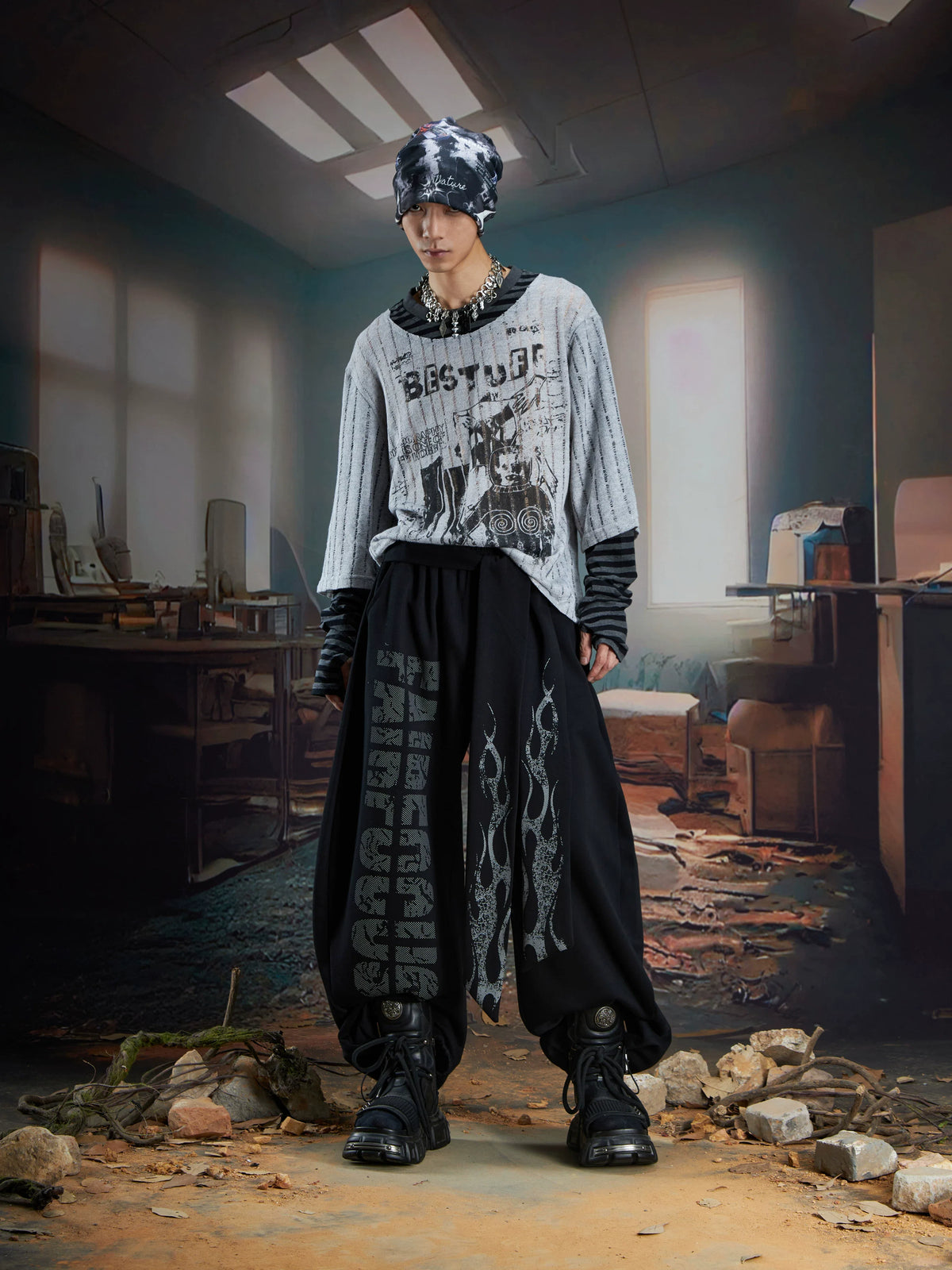 Beststuff Phantom Stripe Layered Tee - Notkicks
