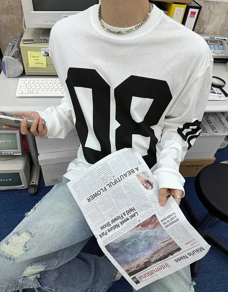Retro Block 08 Varsity Long Tee - Notkicks