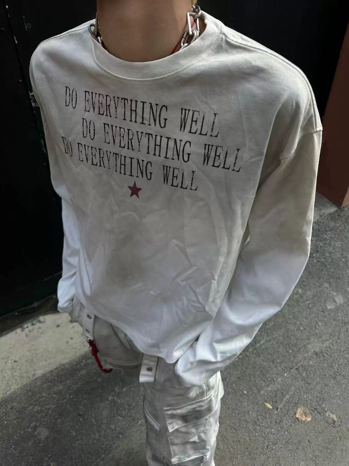 Ivory Anthem Slogan Longsleeve - Notkicks