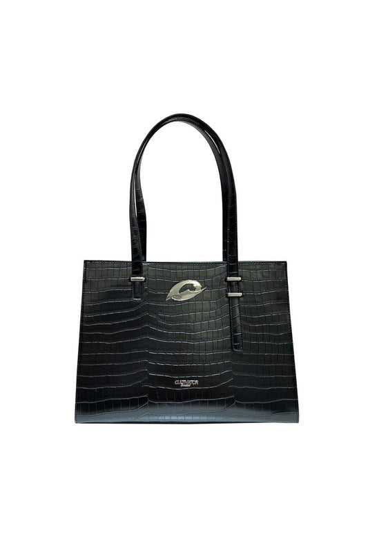 Crocodile Pattern Logo Tote Bag - Notkicks