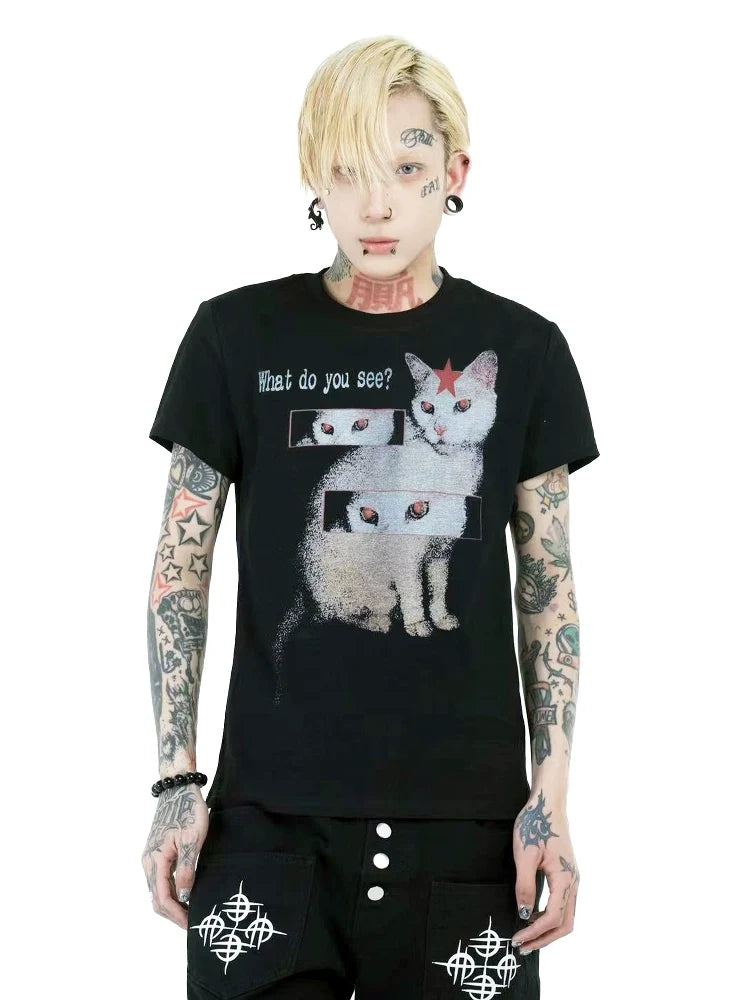 Crimson Stargaze Catvision Tee - Notkicks