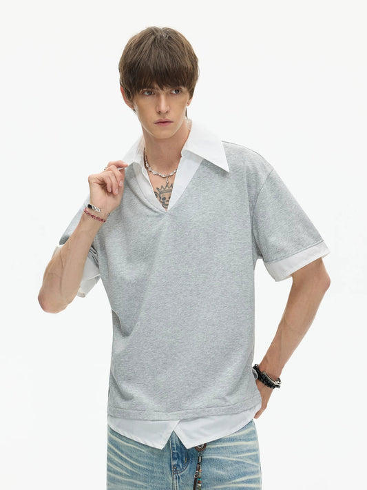 Frost Layered Collar Polo Tee - Notkicks
