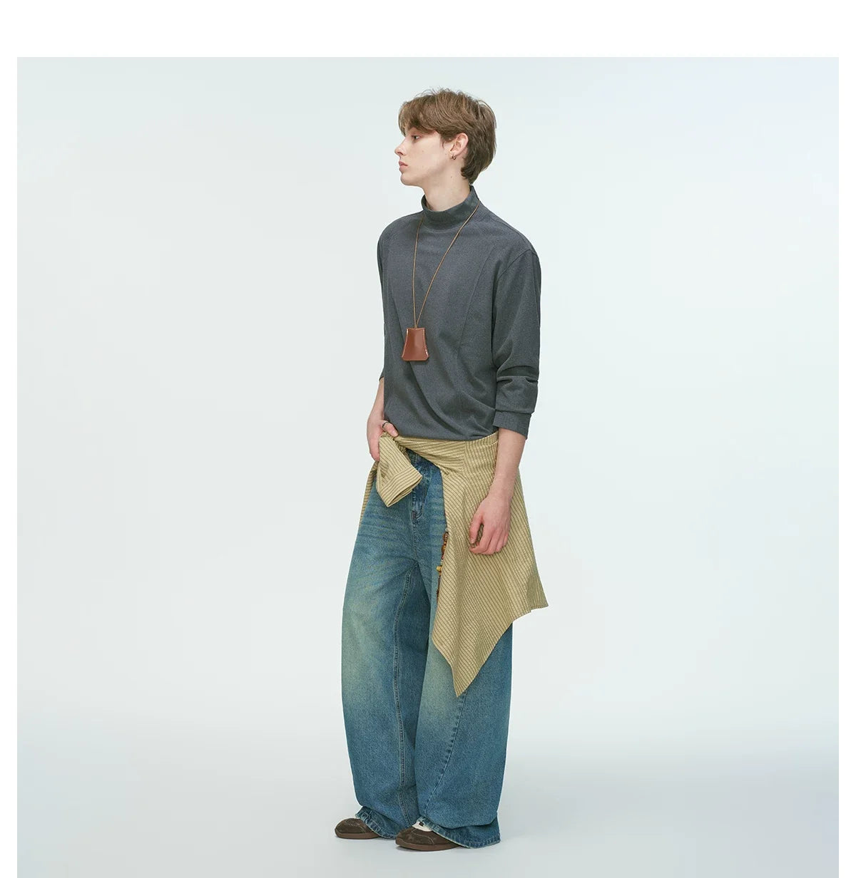 Draped Edge Mockneck Top - Notkicks