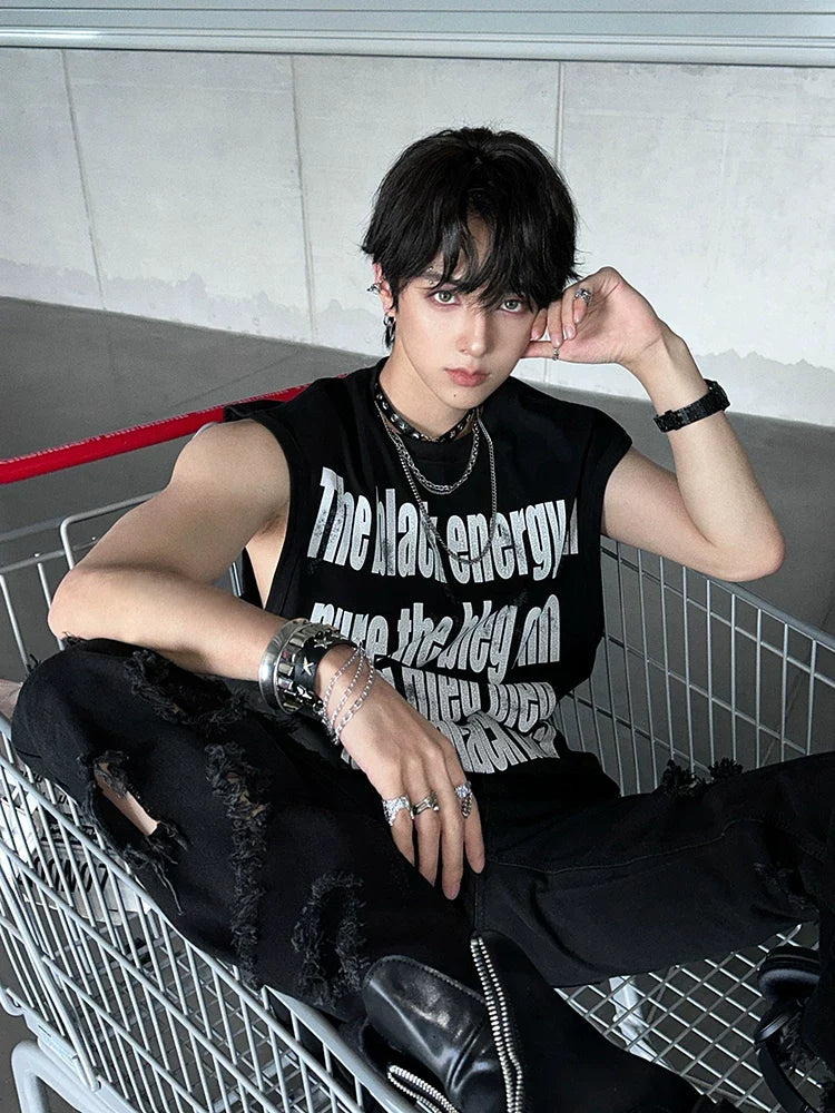 Black Energy Oversized Statement Tee - Notkicks