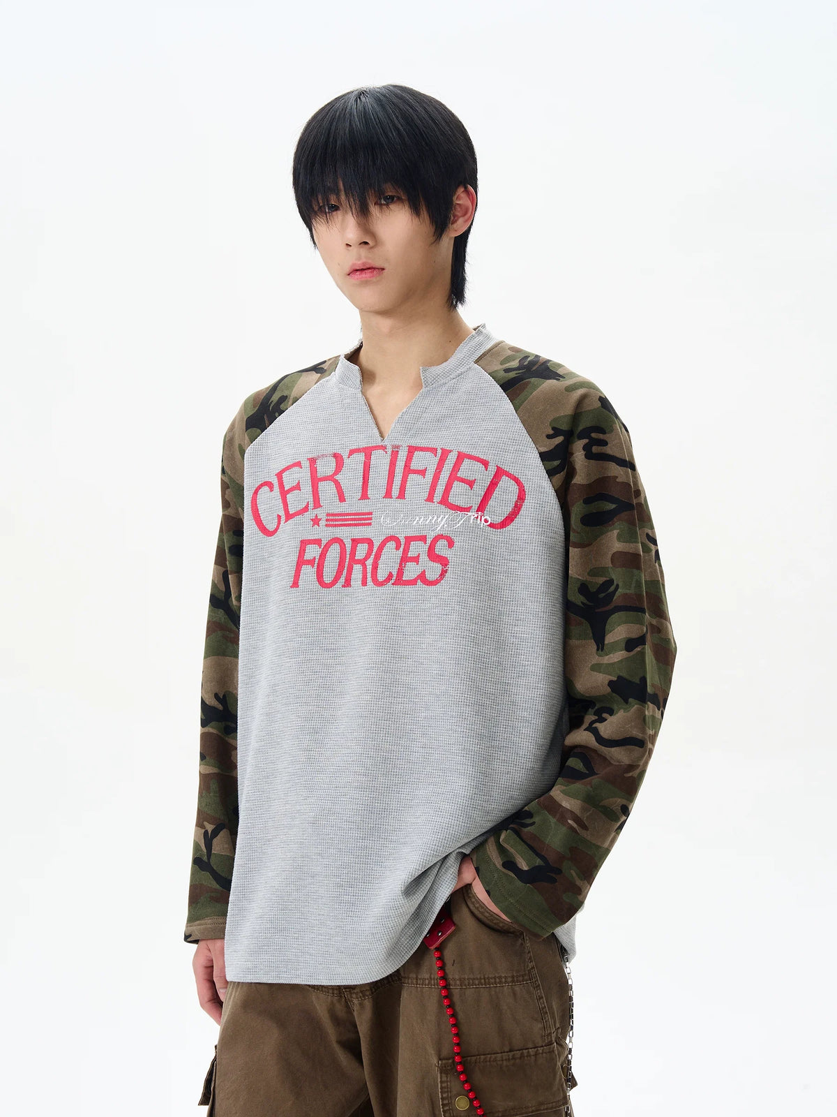 Camo Forces Varsity Henley - Notkicks