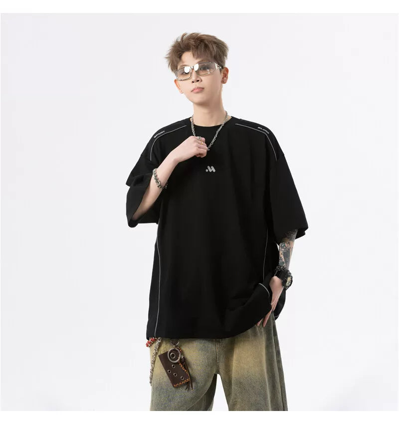 Midnight Circuit Oversized Tech Tee - Notkicks