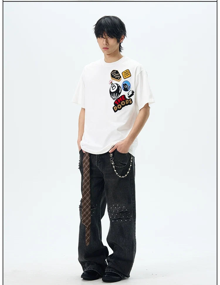 Graphic Patch "THE DOODS" T-Shirt - Notkicks