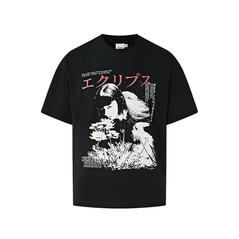 Japanese Graphic Print T-Shirts - Notkicks
