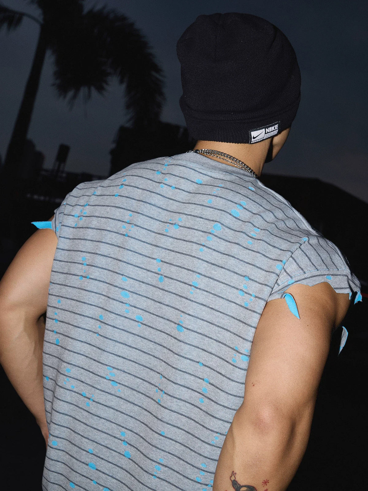 Neon Drip Stripe Muscle Tee - Notkicks